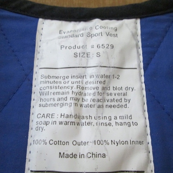 Techniche International USA Flag Patriotic Evaporative Cooling Sport Vest S - Picture 4 of 10